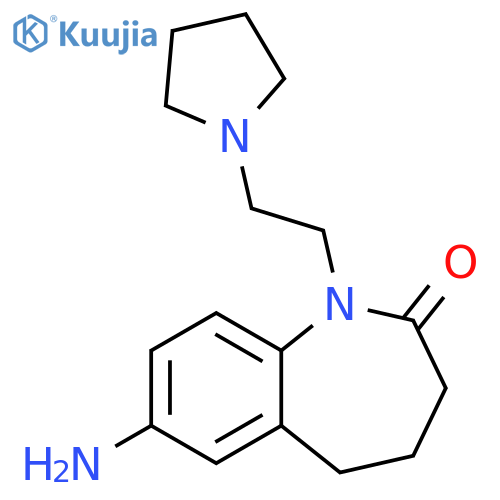 2H-1-Benzazepin-2-one, 7-amino-1,3,4,5-tetrahydro-1-[2-(1-pyrrolidinyl)ethyl]- structure
