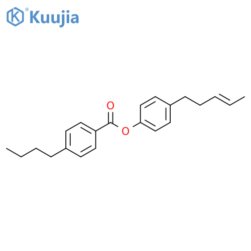 Benzoic acid, 4-butyl-, 4-(3-pentenyl)phenyl ester, (E)- structure