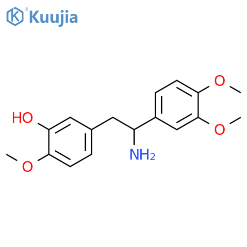 Phenol, 5-[2-amino-2-(3,4-dimethoxyphenyl)ethyl]-2-methoxy- structure