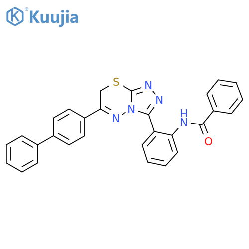 Benzamide,N-[2-(6-[1,1'-biphenyl]-4-yl-7H-1,2,4-triazolo[3,4-b][1,3,4]thiadiazin-3-yl)phenyl]- structure