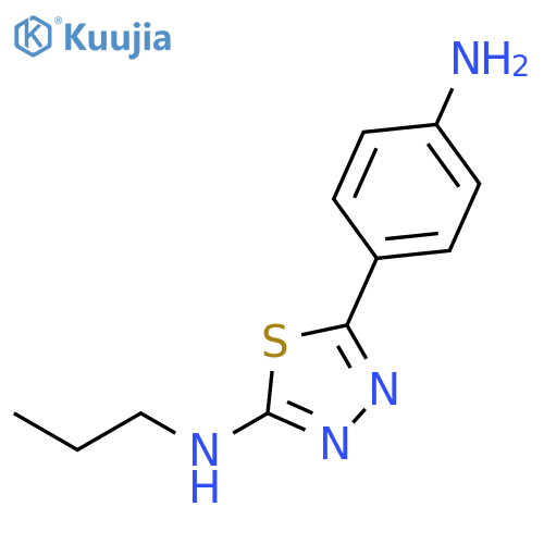 5-(4-aminophenyl)-n-propyl-1,3,4-thiadiazol-2-amine structure
