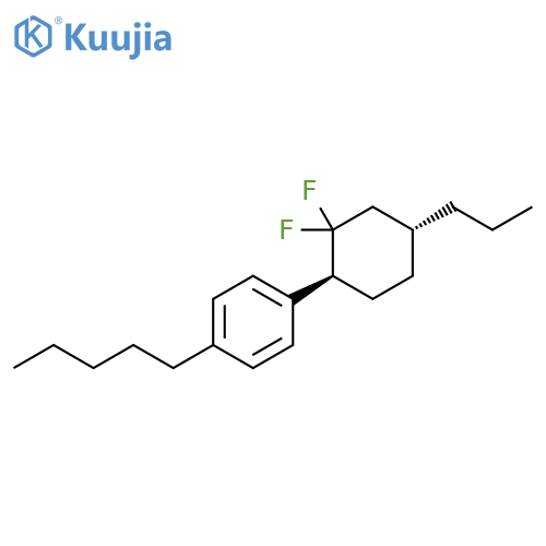 Benzene, 1-(2,2-difluoro-4-propylcyclohexyl)-4-pentyl-, trans- (9CI) structure
