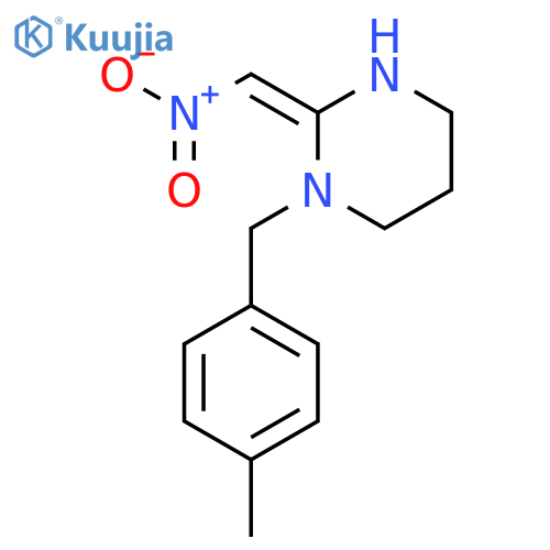 Pyrimidine, hexahydro-1-[(4-methylphenyl)methyl]-2-(nitromethylene)- structure
