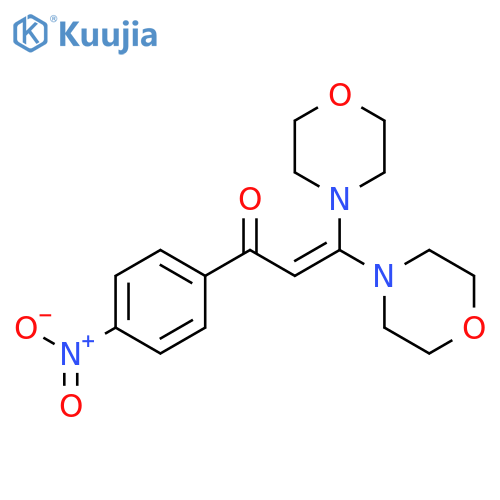 2-Propen-1-one, 3,3-di-4-morpholinyl-1-(4-nitrophenyl)- structure