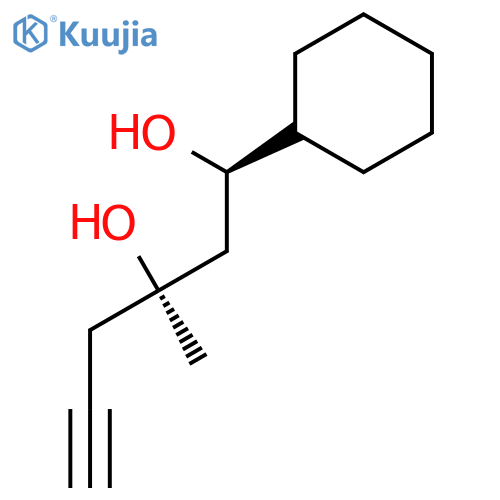5-Hexyne-1,3-diol, 1-cyclohexyl-3-methyl-, (R*,R*)- structure