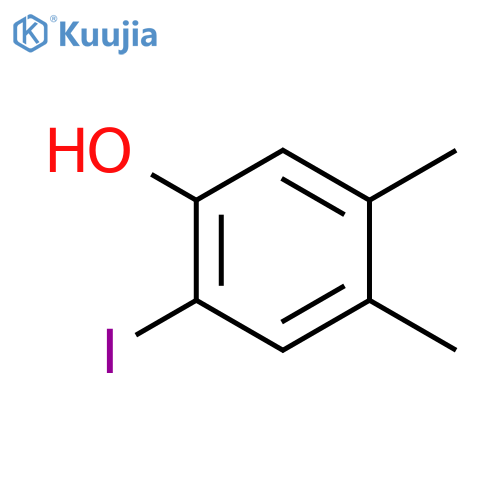 Phenol,2-iodo-4,5-dimethyl- structure