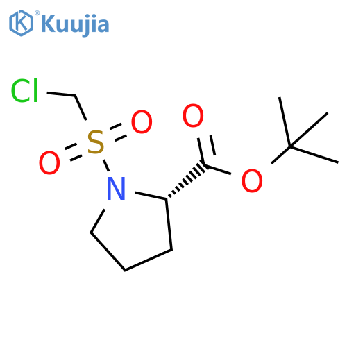 L-Proline, 1-[(chloromethyl)sulfonyl]-, 1,1-dimethylethyl ester structure
