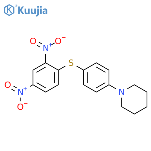 Piperidine, 1-[4-[(2,4-dinitrophenyl)thio]phenyl]- structure