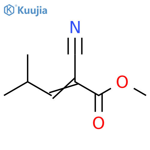 2-Pentenoic acid, 2-cyano-4-methyl-, methyl ester structure