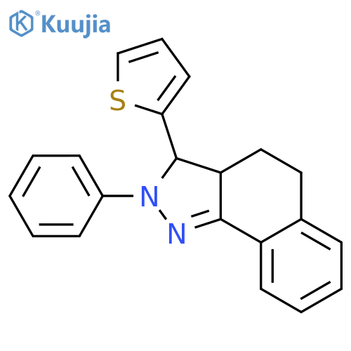 2H-Benz[g]indazole, 3,3a,4,5-tetrahydro-2-phenyl-3-(2-thienyl)- structure