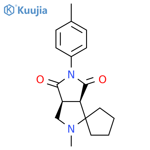 Spiro[cyclopentane-1,1'(2'H)-pyrrolo[3,4-c]pyrrole]-4',6'(3'H,5'H)-dione, dihydro-2'-methyl-5'-(4-methylphenyl)-, cis- structure