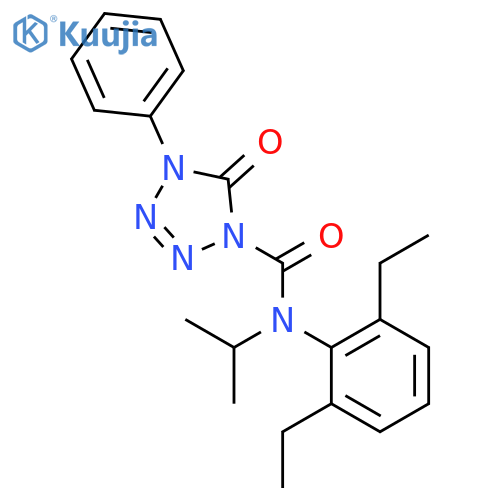 1H-Tetrazole-1-carboxamide, N-(2,6-diethylphenyl)-4,5-dihydro-N-(1-methylethyl)-5-oxo-4-phenyl- structure
