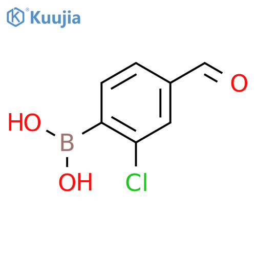 2-Chloro-4-formylphenylboronic Acid structure