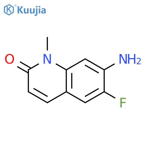 2(1H)-Quinolinone,7-amino-6-fluoro-1-methyl- structure
