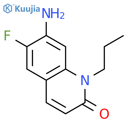 2(1H)-Quinolinone, 7-amino-6-fluoro-1-propyl- structure