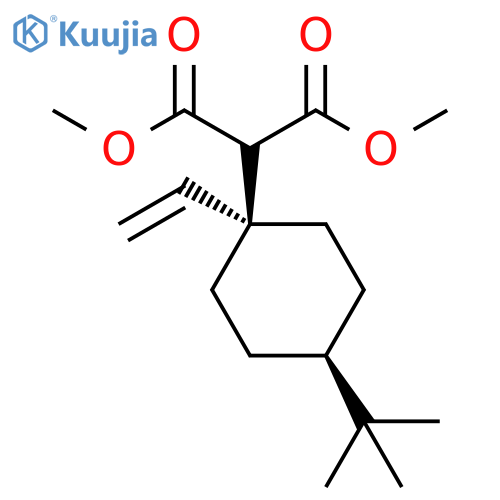 Propanedioic acid, [4-(1,1-dimethylethyl)-1-ethenylcyclohexyl]-, dimethyl ester, cis- (9CI) structure