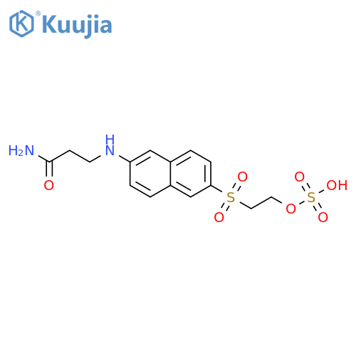 Propanamide, 3-[[6-[[2-(sulfooxy)ethyl]sulfonyl]-2-naphthalenyl]amino]- structure