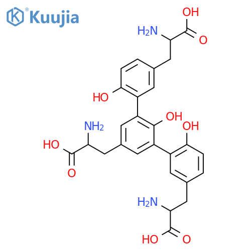 [1,1':3',1''-Terphenyl]-3,3'',5'-tripropanoicacid, a,a',a''-triamino-2',6,6''-trihydroxy-, (aS,a'S,a''S)- (9CI) structure