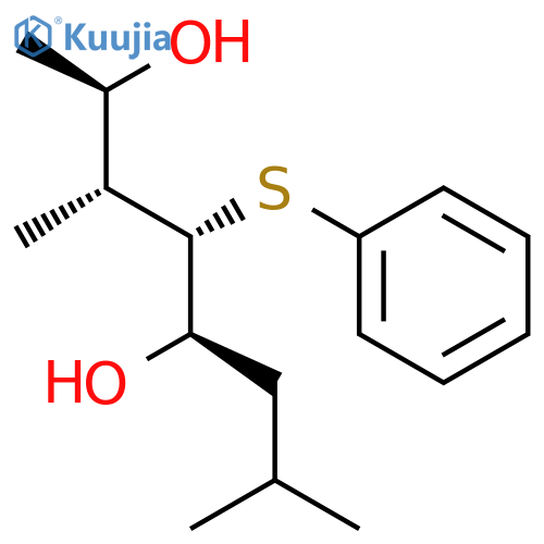 2,5-Octanediol, 3,7-dimethyl-4-(phenylthio)-, (2R*,3R*,4S*,5R*)-(±)- structure