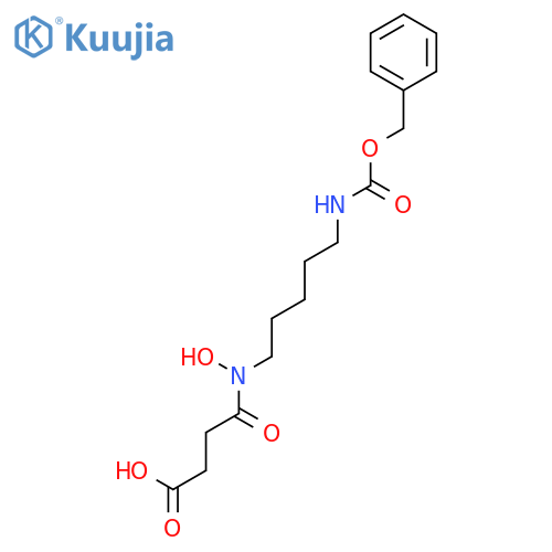 4-[5-(benzyloxycarbonylamino)pentyl-hydroxy-amino]-4-oxo-butanoic acid structure