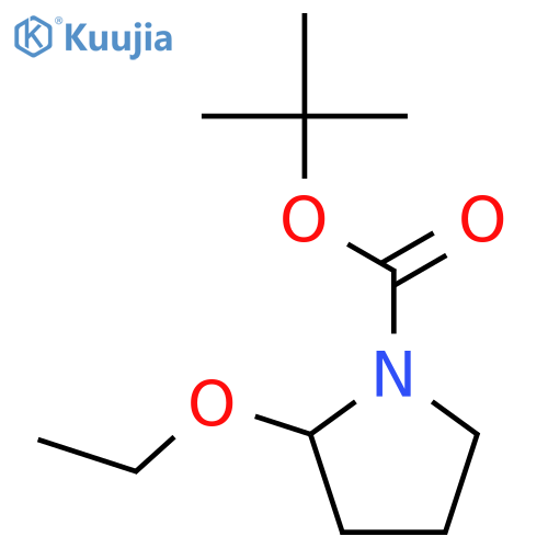 1-Pyrrolidinecarboxylicacid, 2-ethoxy-, 1,1-dimethylethyl ester structure