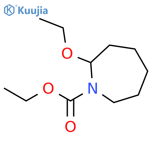 1H-Azepine-1-carboxylicacid, 2-ethoxyhexahydro-, ethyl ester structure