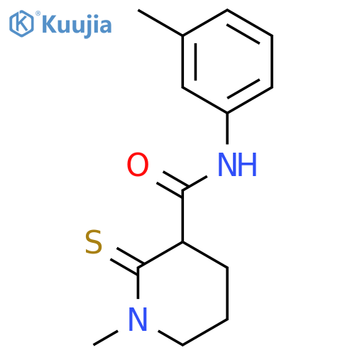 3-Piperidinecarboxamide, 1-methyl-N-(3-methylphenyl)-2-thioxo- structure