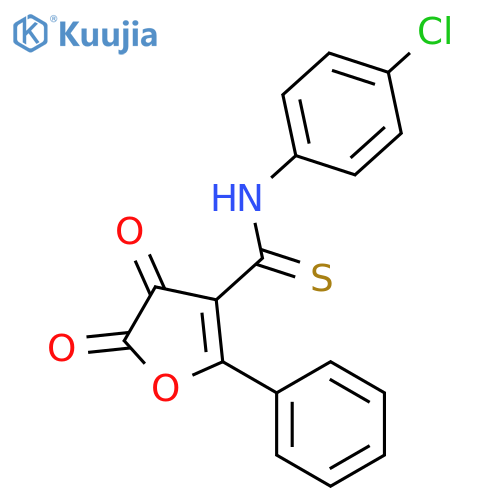 3-Furancarbothioamide, N-(4-chlorophenyl)-4,5-dihydro-4,5-dioxo-2-phenyl- structure