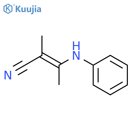 2-Butenenitrile, 2-methyl-3-(phenylamino)- structure