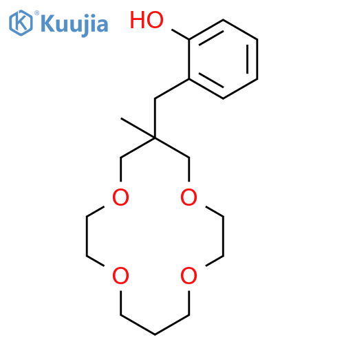 Phenol, 2-[(6-methyl-1,4,8,11-tetraoxacyclotetradec-6-yl)methyl]- structure