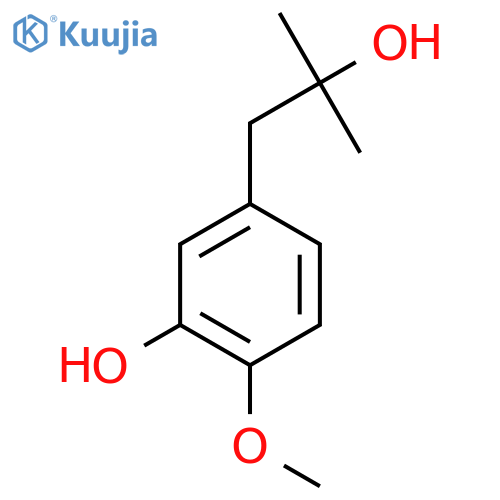 5-(2-hydroxy-2-methylpropyl)-2-methoxyphenol structure