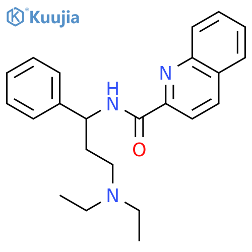 2-Quinolinecarboxamide, N-[3-(diethylamino)-1-phenylpropyl]- structure
