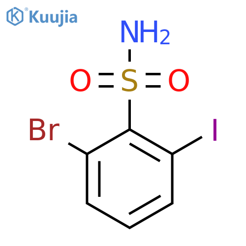 2-Bromo-6-iodobenzenesulfonamide structure