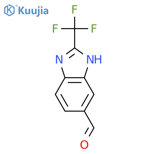2-(trifluoromethyl)-1H-Benzimidazole-6-carboxaldehyde structure