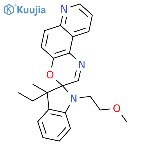 Spiro[2H-indole-2,3'-[3H]pyrido[3,2-f][1,4]benzoxazine], 3-ethyl-1,3-dihydro-1-(2-methoxyethyl)-3-methyl- structure