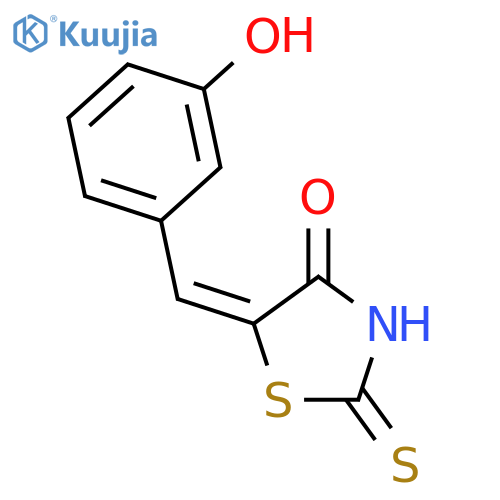 (5E)-5-(3-hydroxybenzylidene)-2-thioxo-1,3-thiazolidin-4-one structure