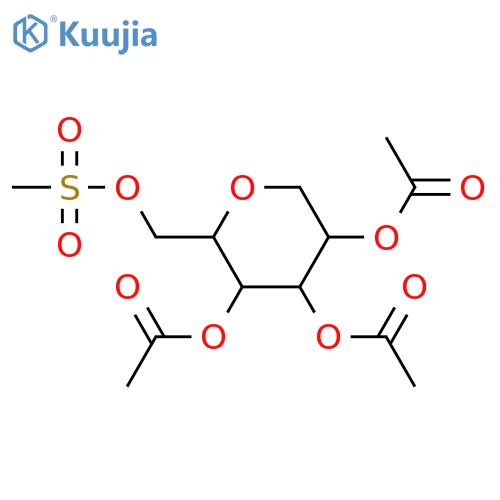 1,5-Anhydroglucitol; D-form, 6-Mesyl, tri-Ac structure