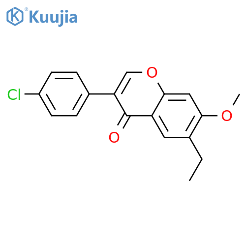 4H-1-Benzopyran-4-one, 3-(4-chlorophenyl)-6-ethyl-7-methoxy- structure