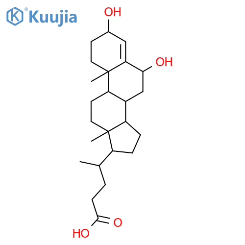 Chol-4-en-24-oic acid,3,6-dihydroxy-, (3b,6b)- (9CI) structure
