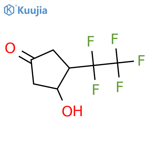 Cyclopentanone, 3-hydroxy-4-(pentafluoroethyl)- structure