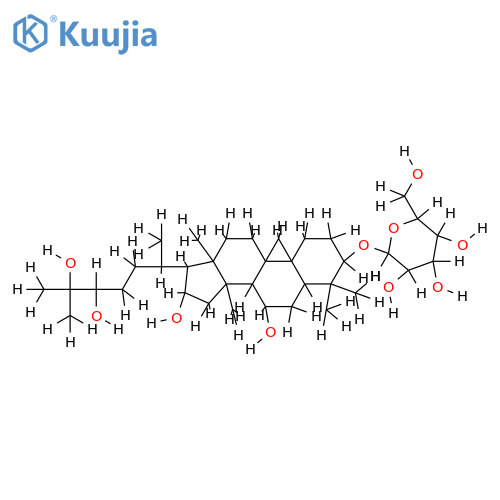 cycloartane-3beta,7beta,16beta,24R,25-pentaol 3-O-beta-D-glucopyranoside structure