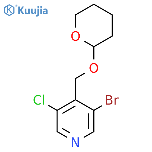 3-BROMO-5-CHLORO-4-(TETRAHYDRO-PYRAN-2-YLOXYMETHYL)-PYRIDINE structure