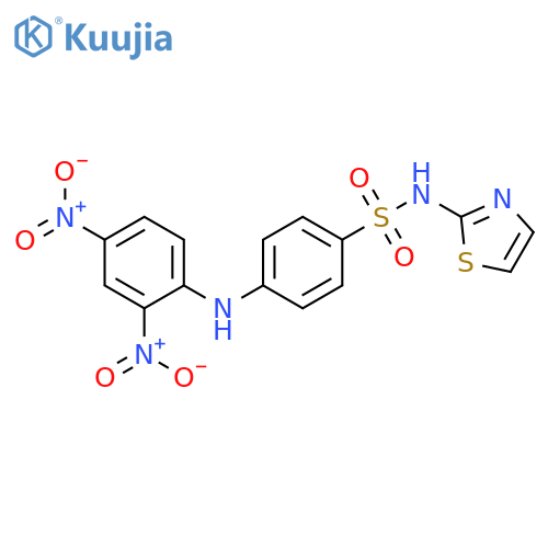 4-[(2,4-dinitrophenyl)amino]-N-(1,3-thiazol-2-yl)benzene-1-sulfonamide structure