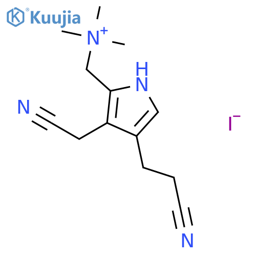 1H-Pyrrole-2-methanaminium, 4-(2-cyanoethyl)-3-(cyanomethyl)-N,N,N-trimethyl-, iodide structure