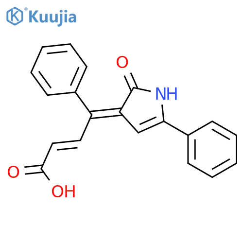 2-Butenoic acid, 4-(1,2-dihydro-2-oxo-5-phenyl-3H-pyrrol-3-ylidene)-4-phenyl- structure
