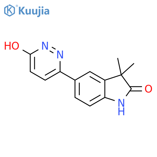 2H-Indol-2-one,5-(1,6-dihydro-6-oxo-3-pyridazinyl)-1,3-dihydro-3,3-dimethyl- structure
