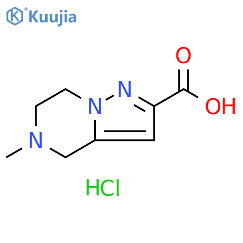 5-methyl-4H,5H,6H,7H-pyrazolo1,5-apyrazine-2-carboxylic acid hydrochloride structure