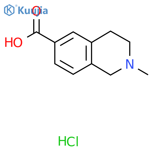 2-methyl-1,2,3,4-tetrahydroisoquinoline-6-carboxylic acid hydrochloride structure