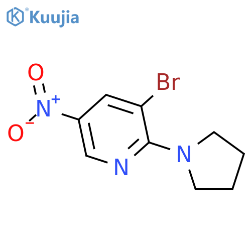 3-Bromo-5-nitro-2-(pyrrolidin-1-yl)pyridine structure