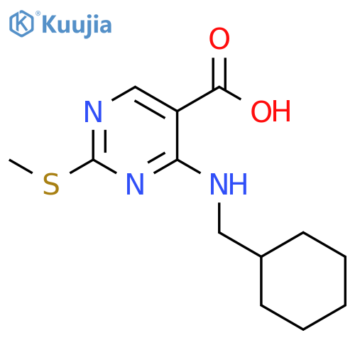 4-(Cyclohexylmethylamino)-2-(methylthio)pyrimidine-5-carboxylic Acid structure
